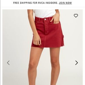 RVCA HUNN NEO DENIM MINI SKIRT size 29